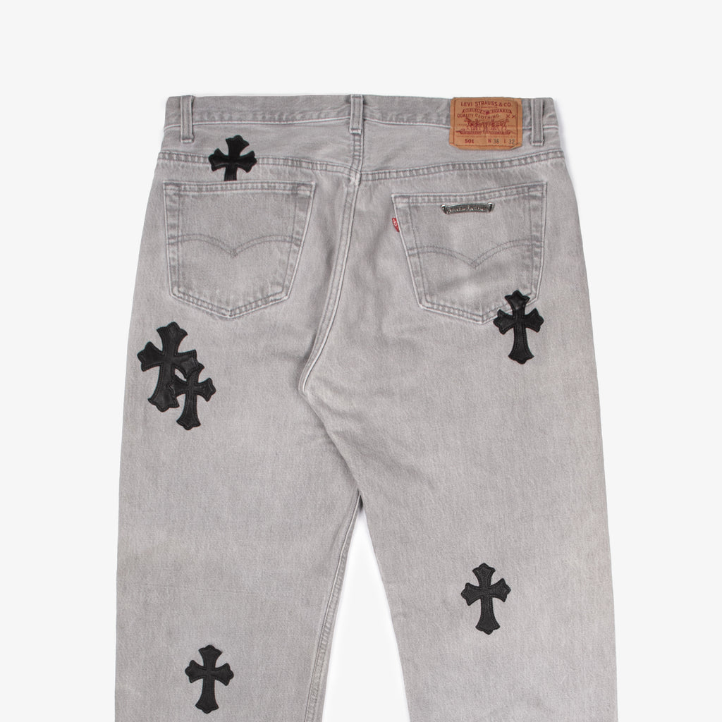 GREY CLASSIC CROSS PATCH DENIM