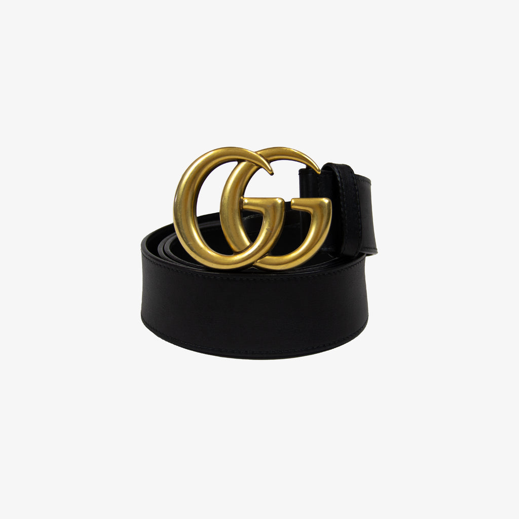 GOLD DOUBLE G LOGO BELT | 95