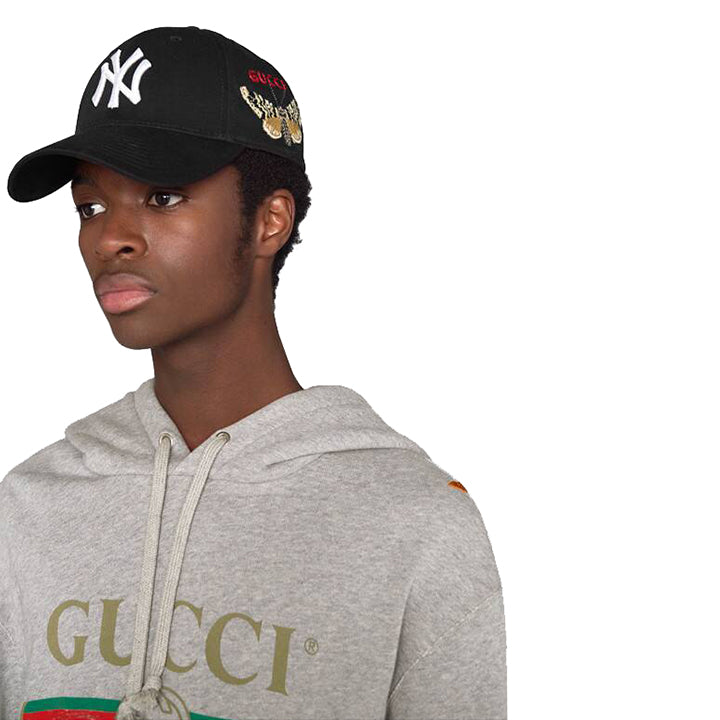 GUCCI SS18 NY YANKEE BUTTERFLY CAP