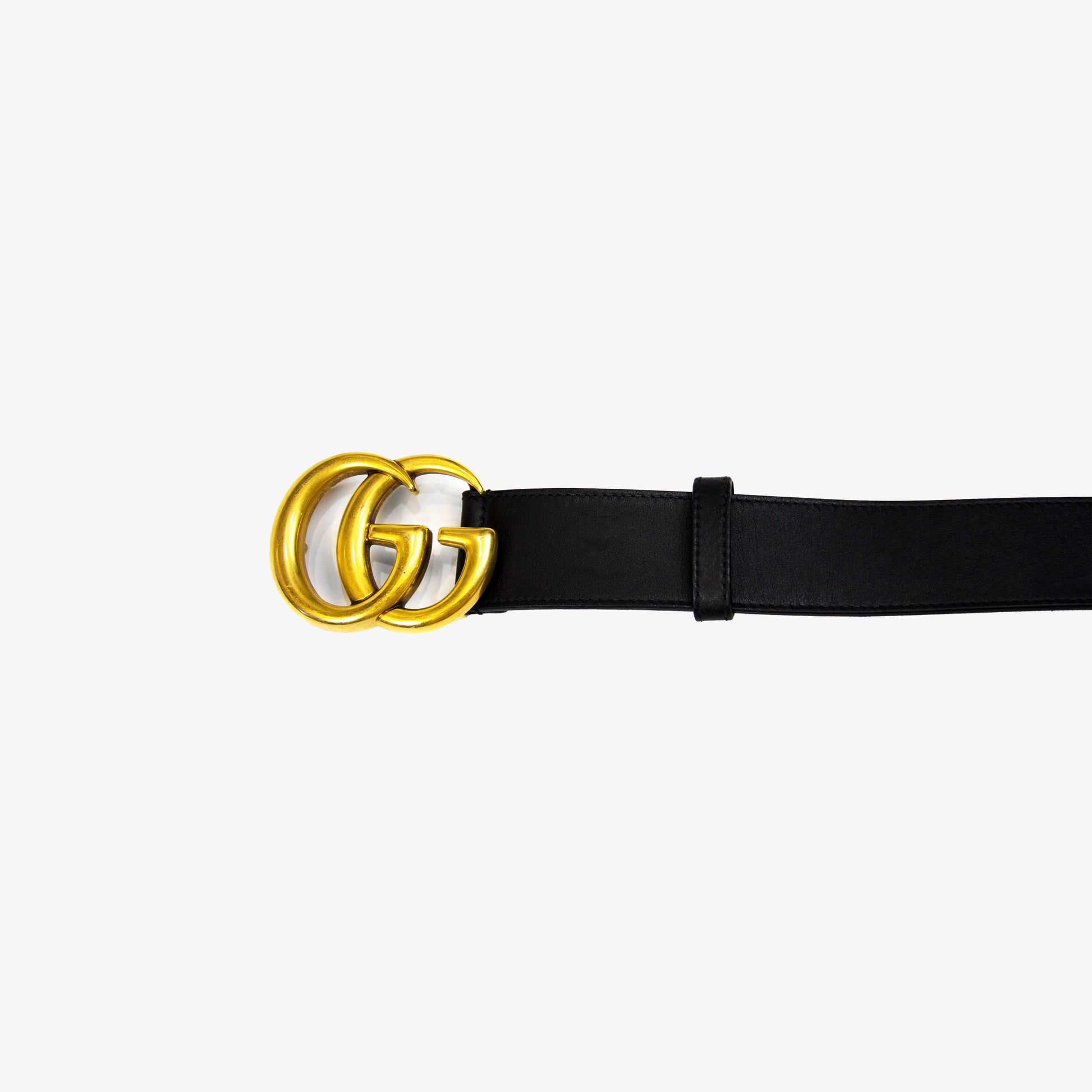 GOLD DOUBLE G LOGO BELT | 95