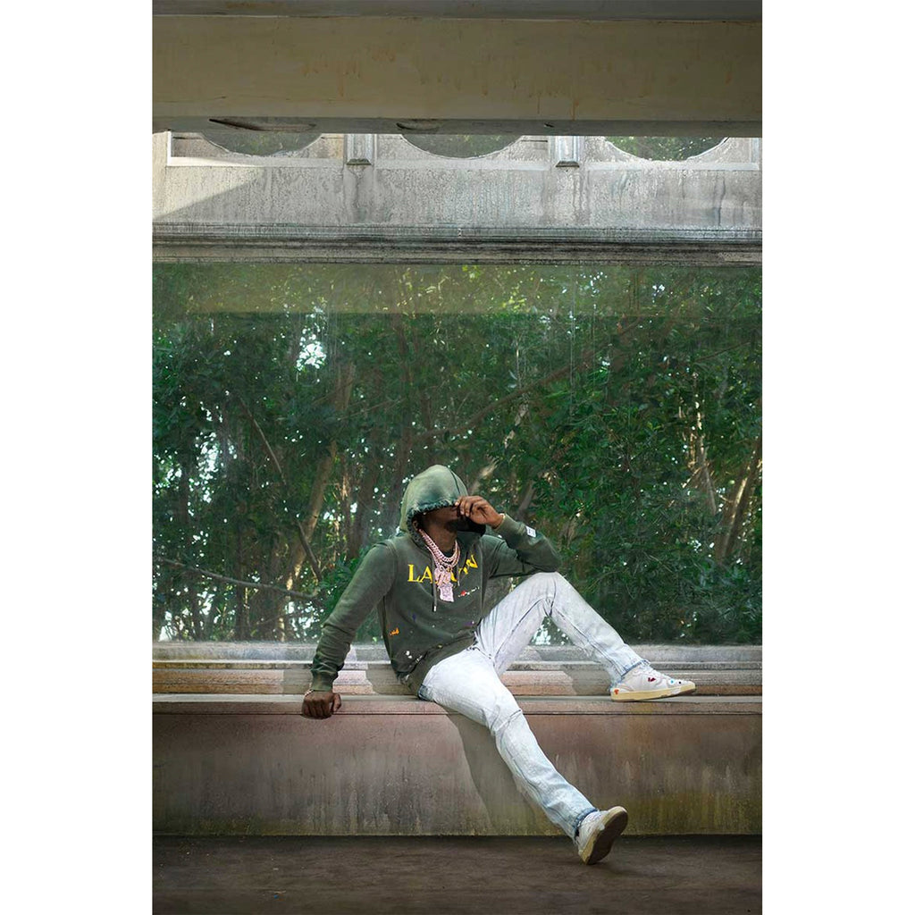 GALLERY DEPT x LANVIN AGED LOGO HOODIE