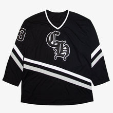 Load image into Gallery viewer, LEATHER PATCH HOCKEY JERSEY