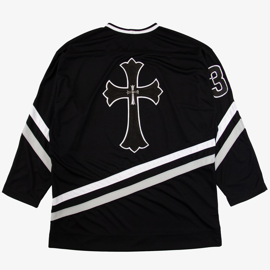 LEATHER PATCH HOCKEY JERSEY
