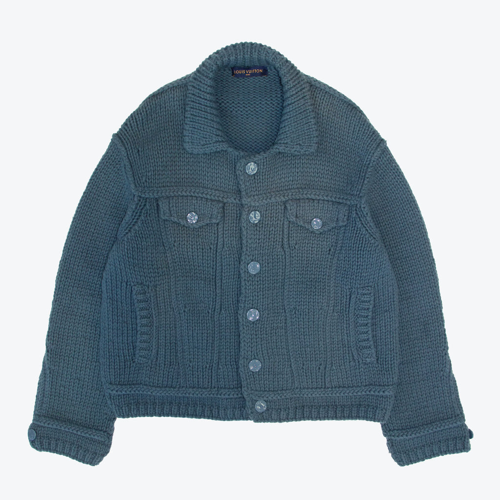 SS20 HEAVY KNIT TRUCKER JACKET