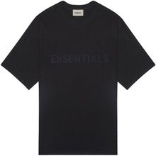 Load image into Gallery viewer, FEAR OF GOD ESSENTIALS BLACK LOGO TEE