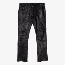 Load image into Gallery viewer, FLOODED 75 CROSS PATCH LEATHER PANTS