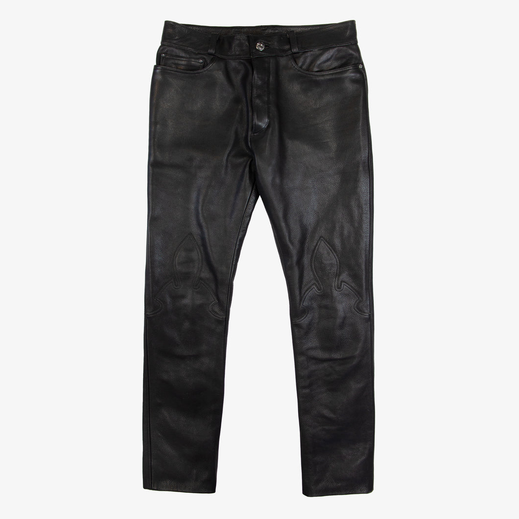 FLEUR KNEE HEAVY LEATHER PANT