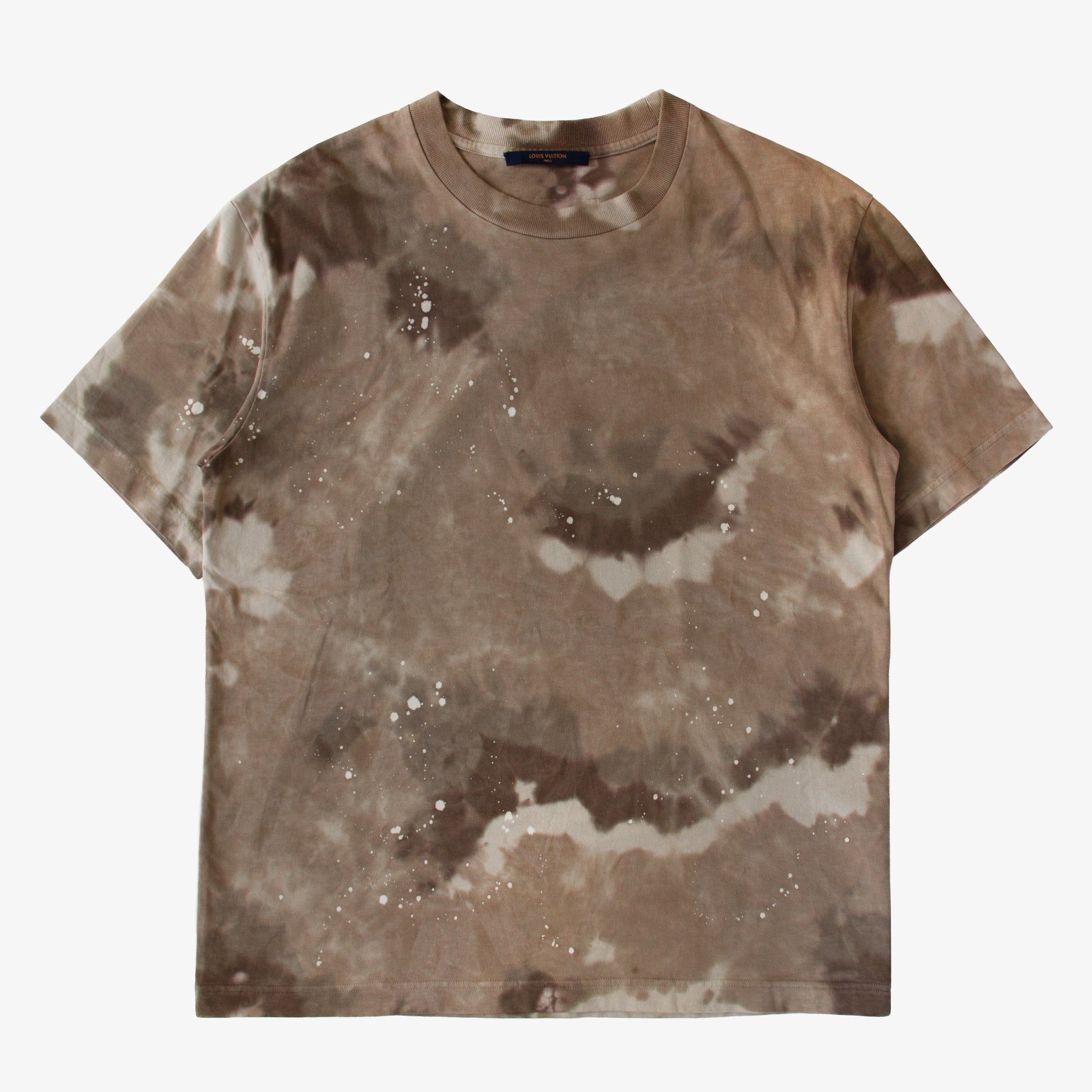 Louis Vuitton Camouflage Tie-Dye T-Shirt Mens Size L Brown Used