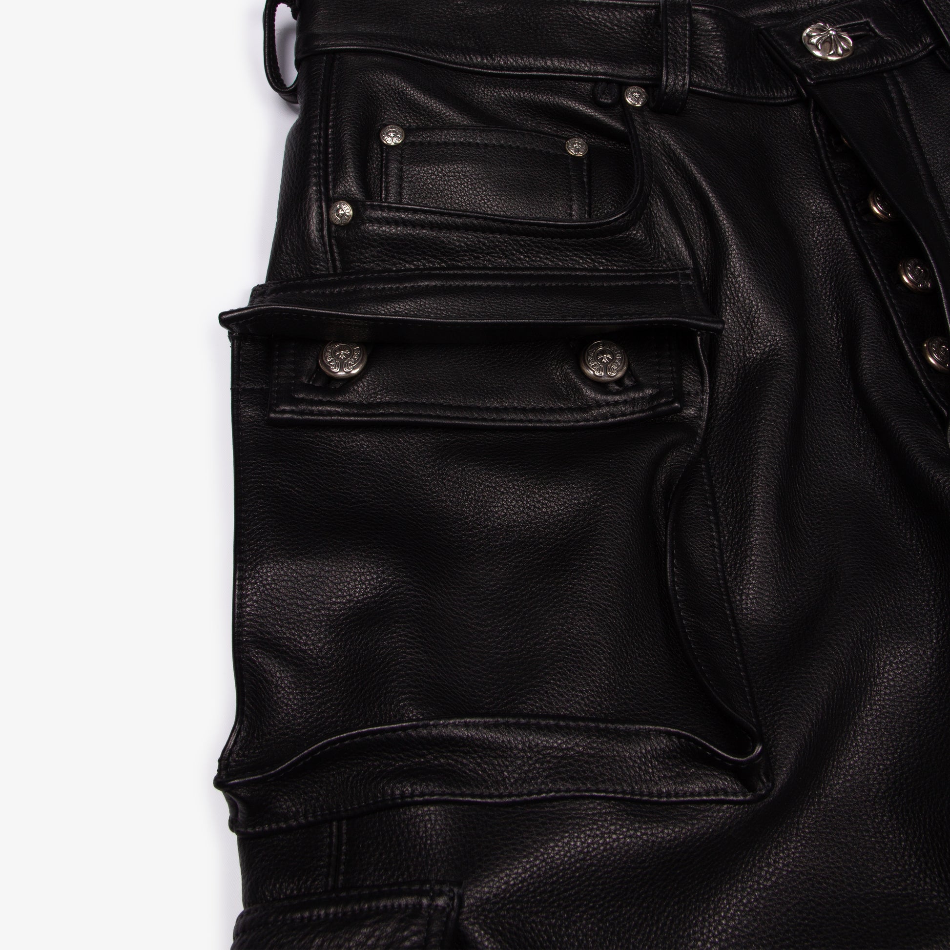 FULL LEATHER CARGO PANT