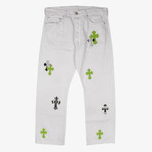 Load image into Gallery viewer, LONDON EXCLUSIVE MIXED CROSS PATCH DENIM