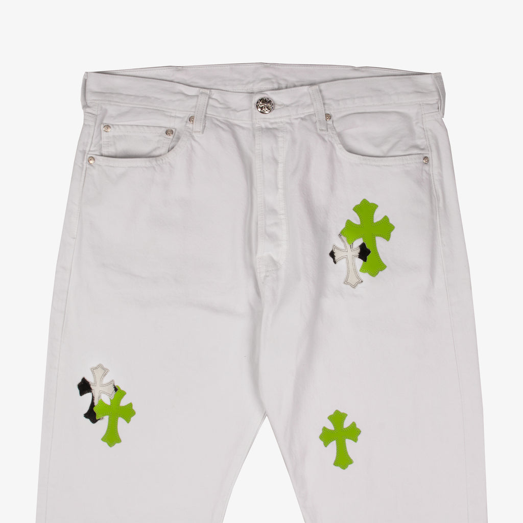 LONDON EXCLUSIVE MIXED CROSS PATCH DENIM