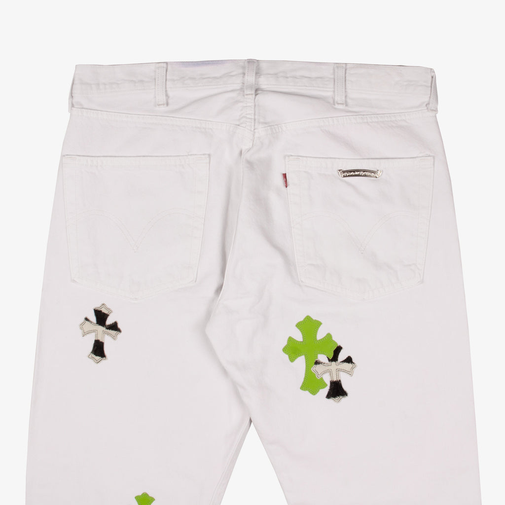 LONDON EXCLUSIVE MIXED CROSS PATCH DENIM