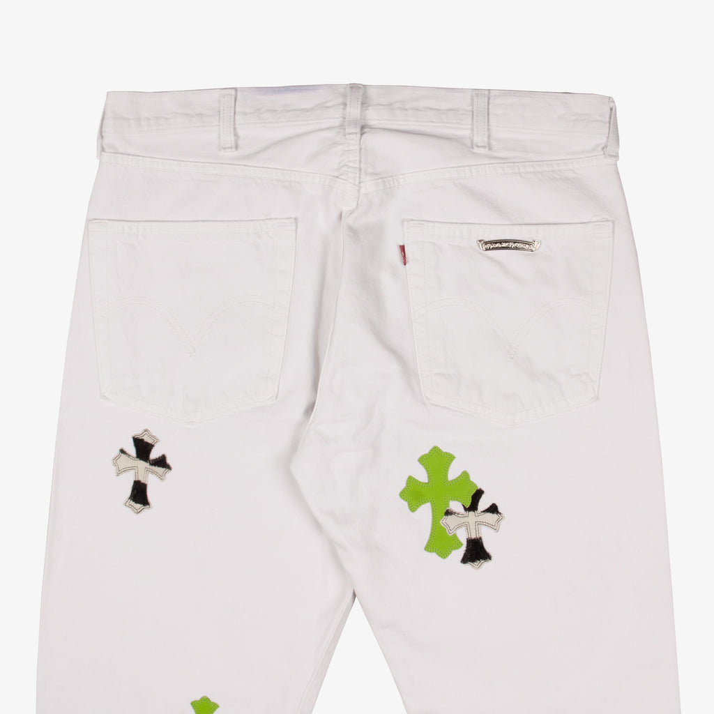 LONDON EXCLUSIVE MIXED CROSS PATCH DENIM