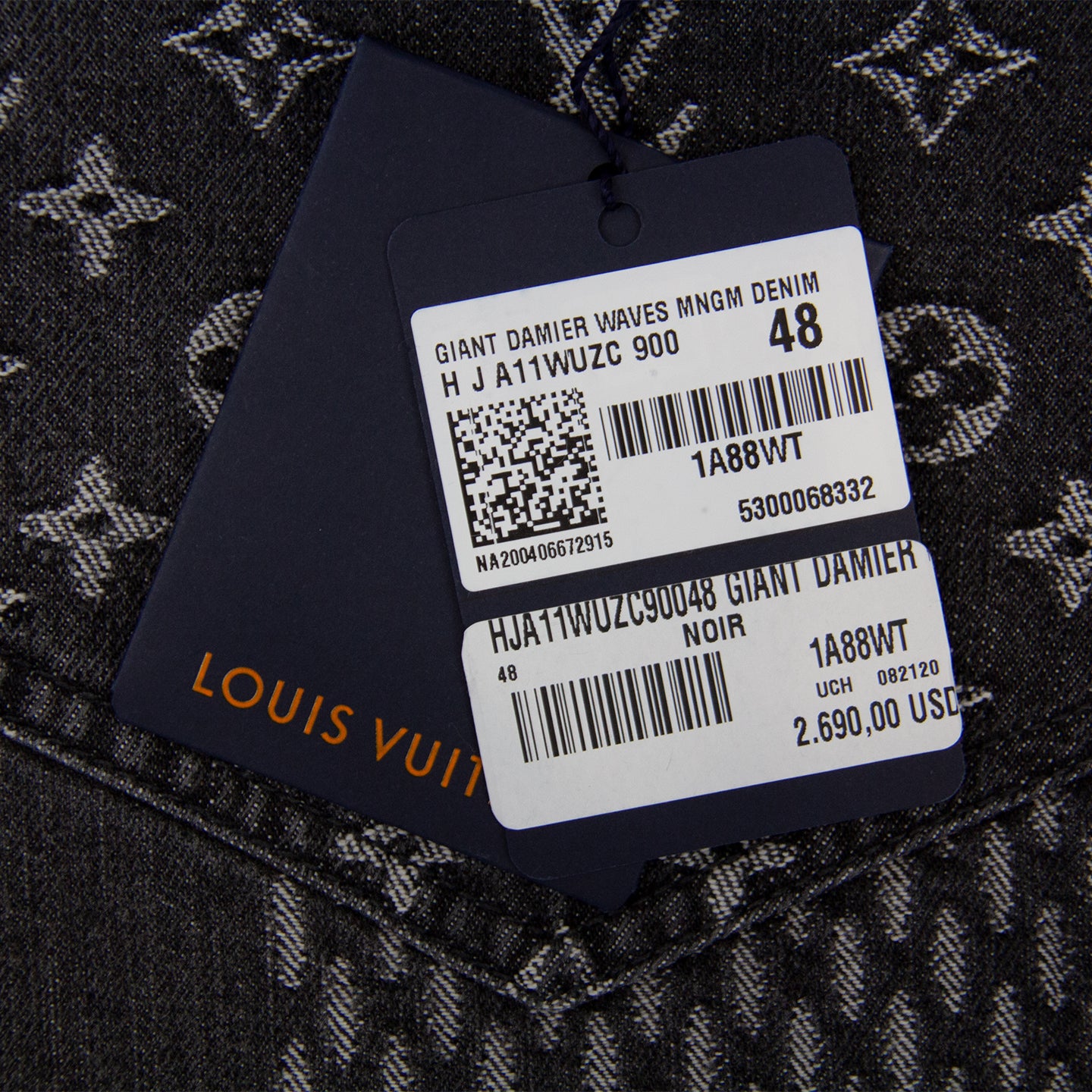 Louis Vuitton X Nigo Giant Damier Waves MNGM Denim Pants Indigo