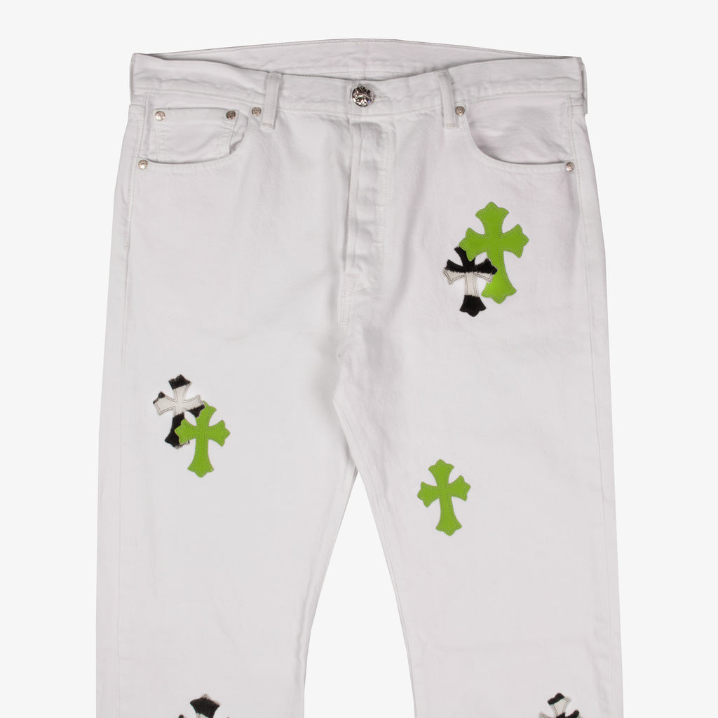 LONDON EXCLUSIVE MIXED CROSS PATCH DENIM