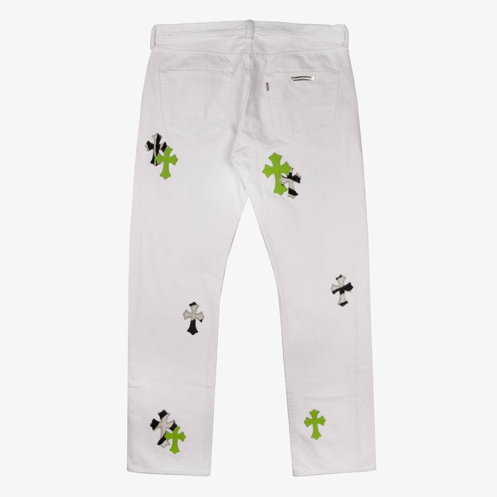 LONDON EXCLUSIVE MIXED CROSS PATCH DENIM