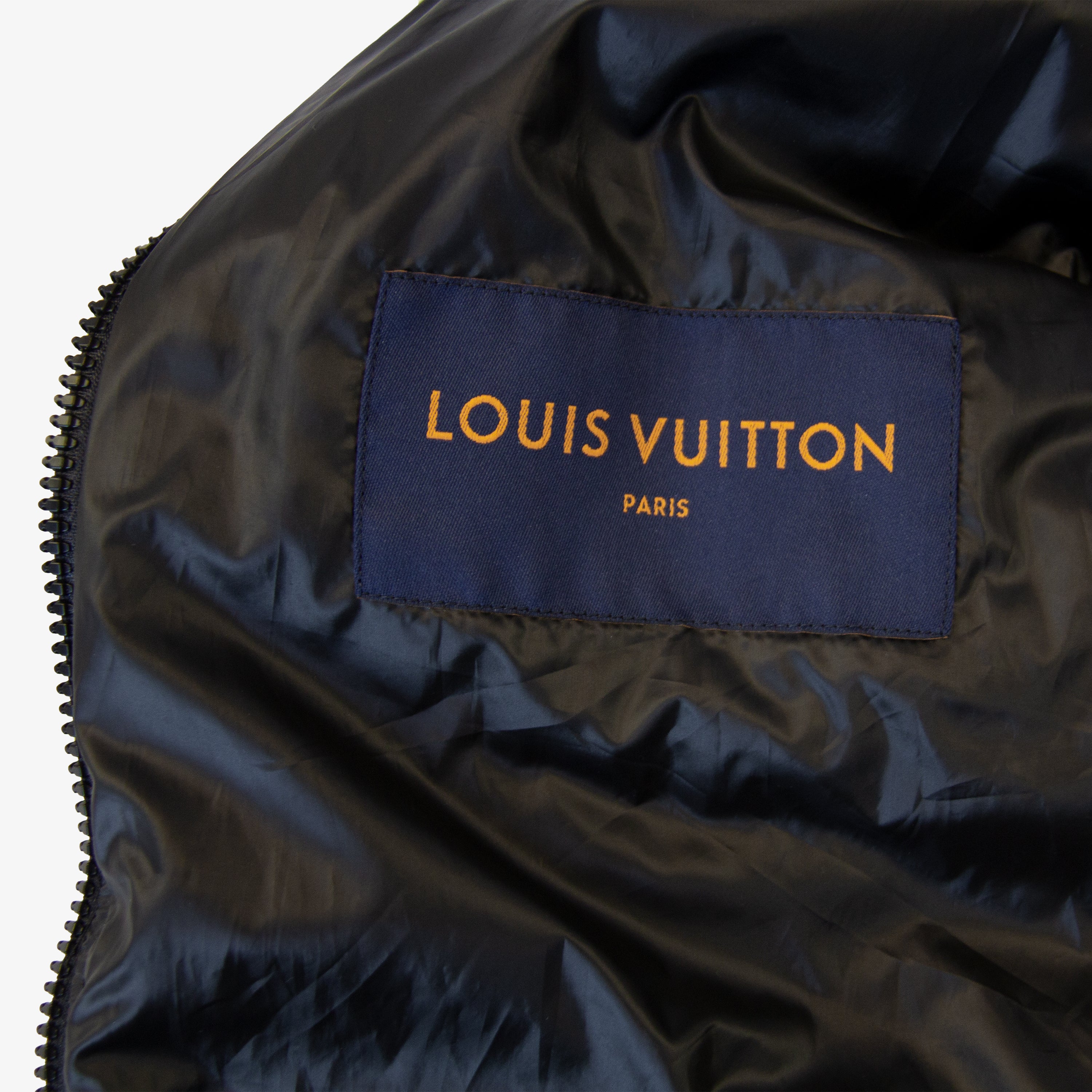 Louis Vuitton Monogram Flower Quilted Blouson, Grey, 48 (Stock Confirmation Required)