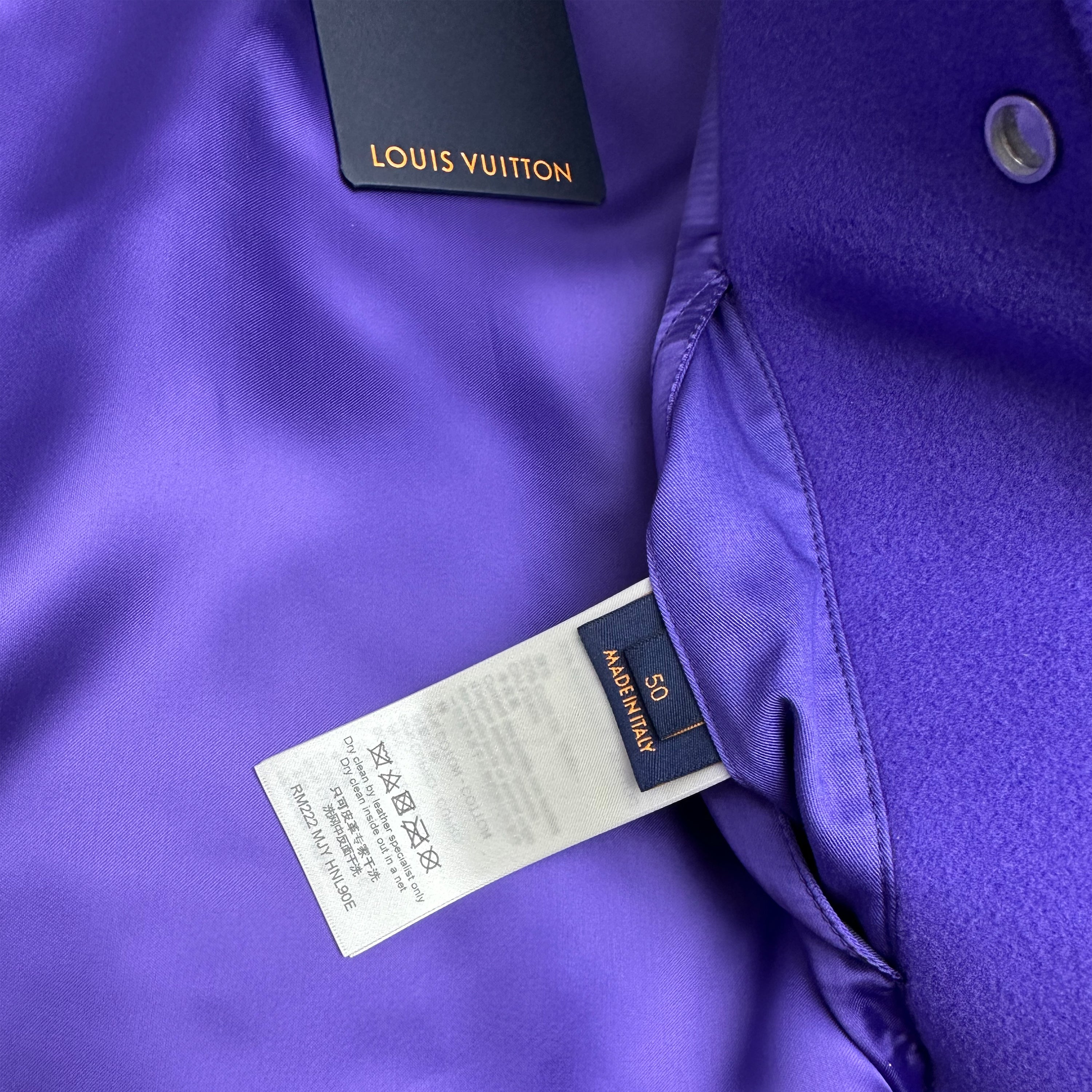 louis vuitton letterman jacket purple