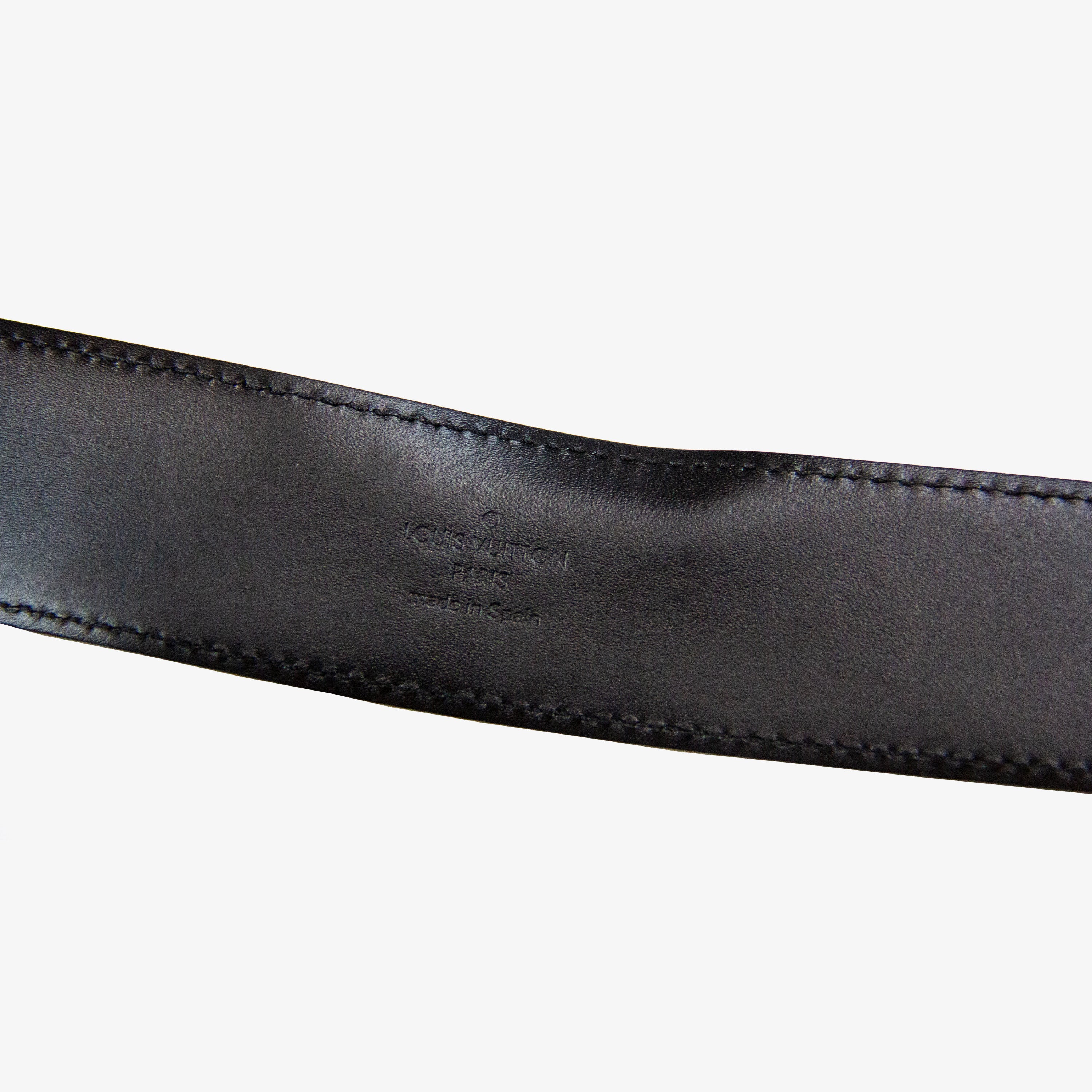 Louis Vuitton Belt Men Damier Graphite LV Black Grey 100/40
