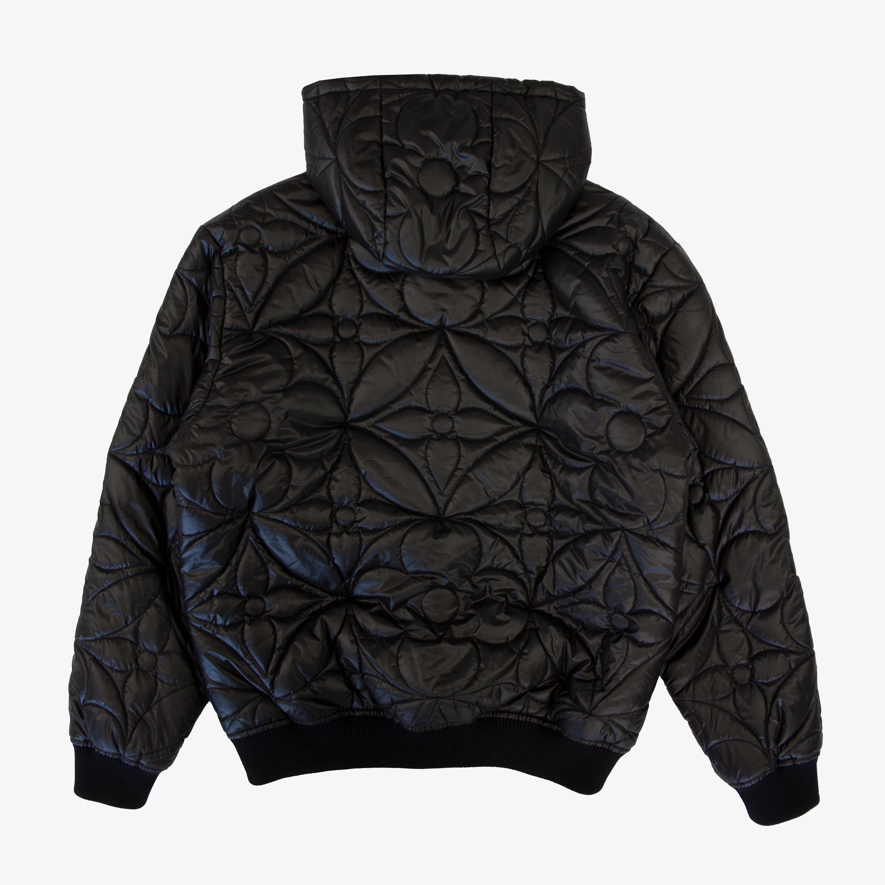 Louis Vuitton Black Flower Monogram Puffer Jacket