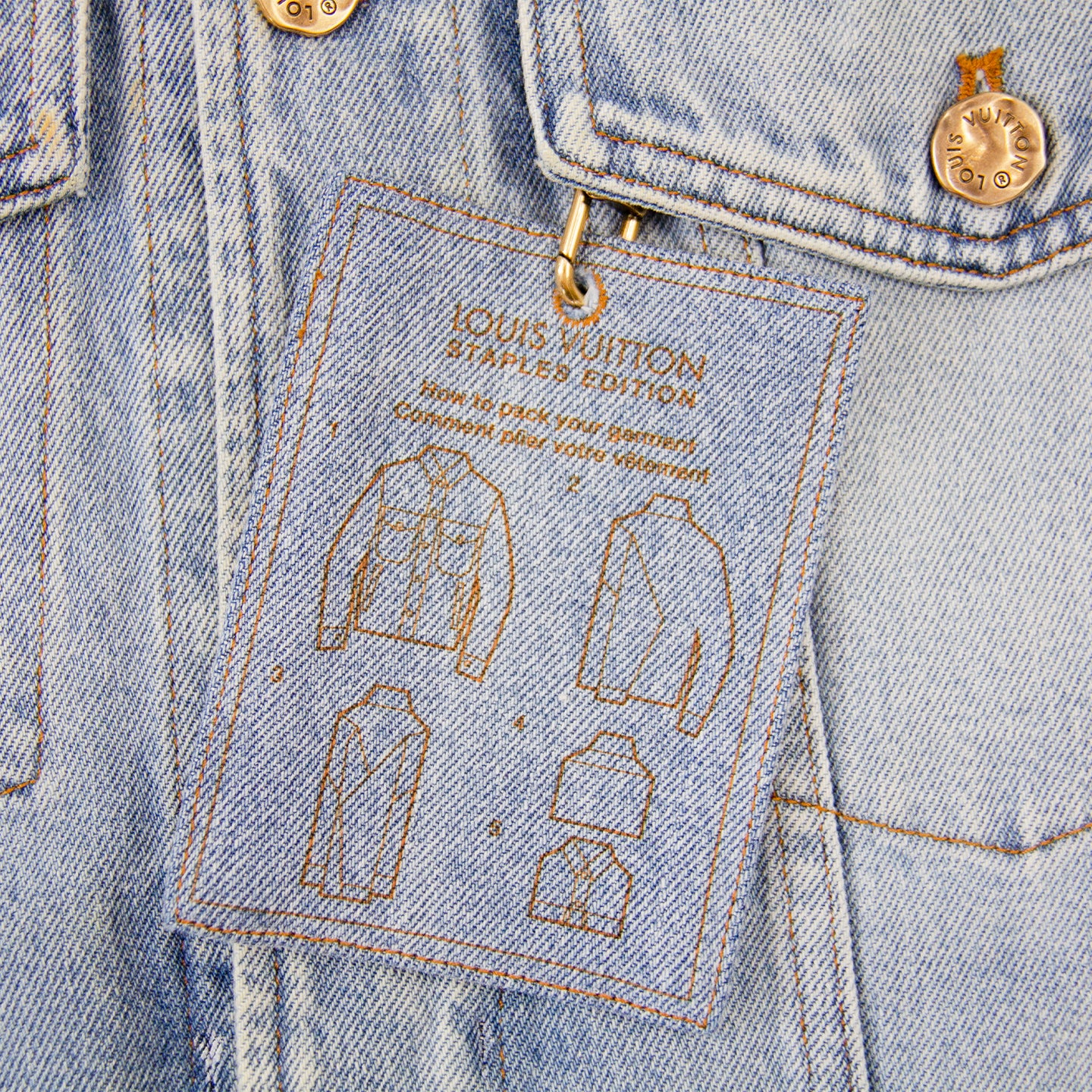 Louis Vuitton DNA Denim Jacket, Blue, 56