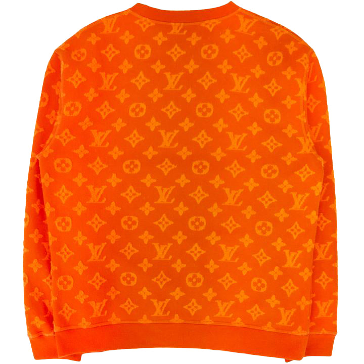 Louis Vuitton Orange Monogram Jacquard Crew Neck Sweatshirt in 2023