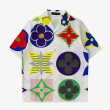Load image into Gallery viewer, MULTICOLOR MONOGRAM BUTTON UP