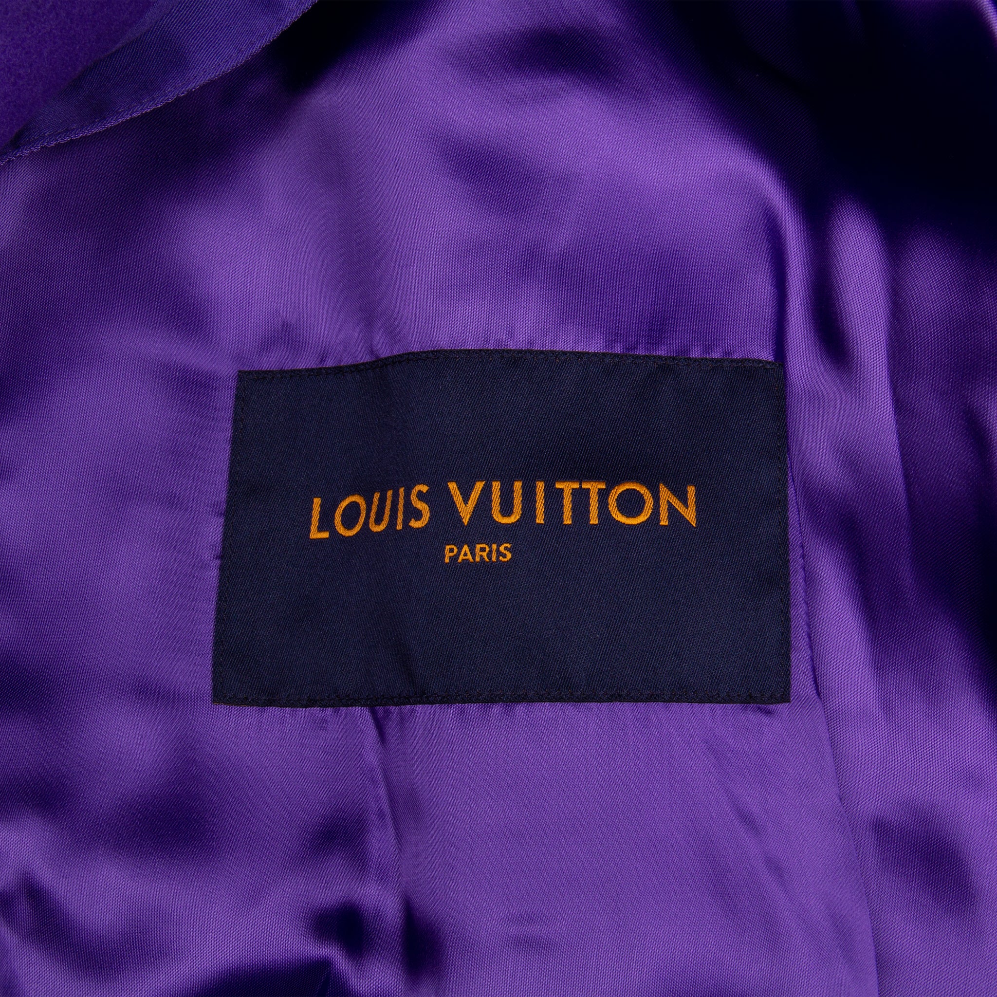 Louis Vuitton Multi Patches Purple Varsity Jacket