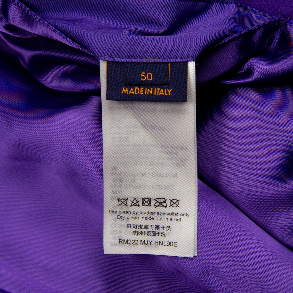 PURPLE MULTI PATCH VARSITY JACKET | 50