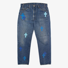 Load image into Gallery viewer, BLUE TRICOLOR PATCH DENIM