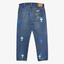 Load image into Gallery viewer, BLUE TRICOLOR PATCH DENIM