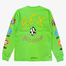 Load image into Gallery viewer, CHROME HEARTS NYFW SEX RECORDS LS TEE SLIME GREEN