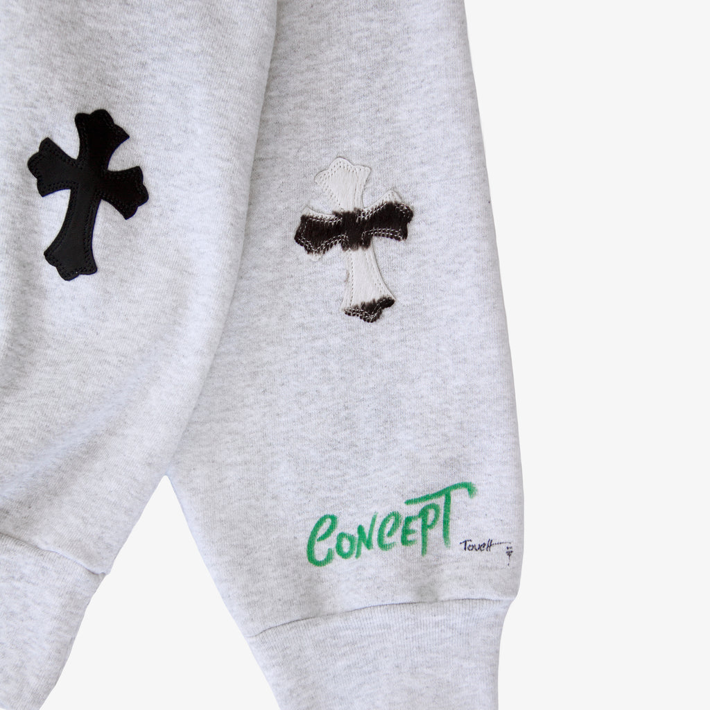 CHROME HEARTS MATTY BOY CROSS PATCH HOODIE (1/1)