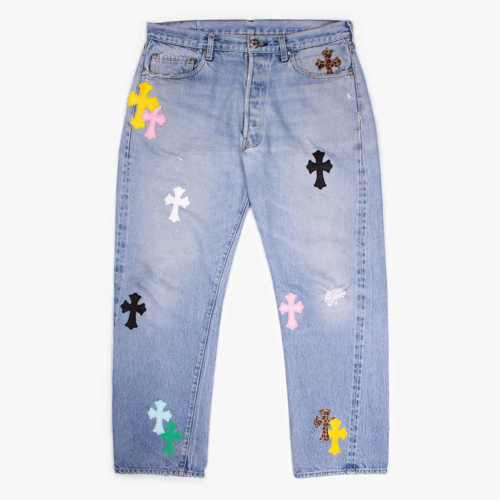 MULTI COLOR CROSS PATCH DENIM 1/1