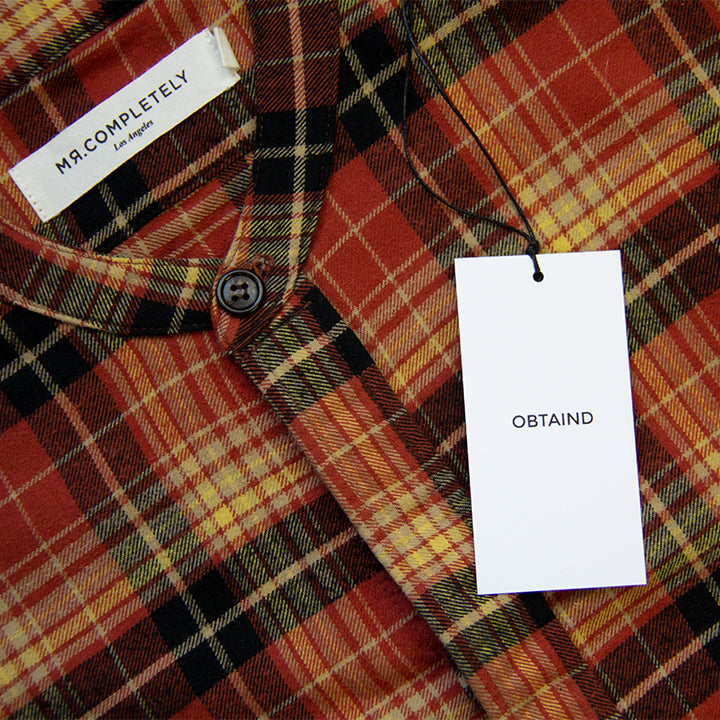 MR. COMPLETEY SS16 BANDED COLLAR FLANNEL