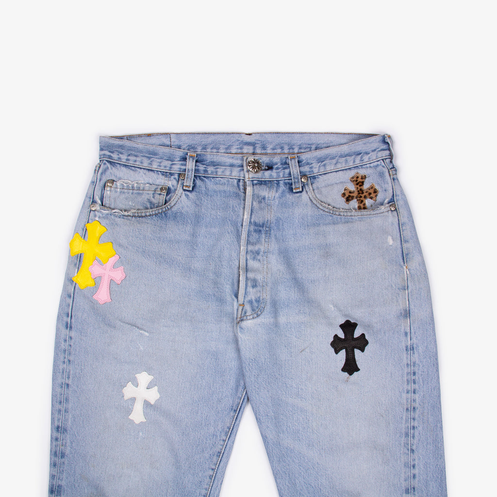 MULTI COLOR CROSS PATCH DENIM 1/1
