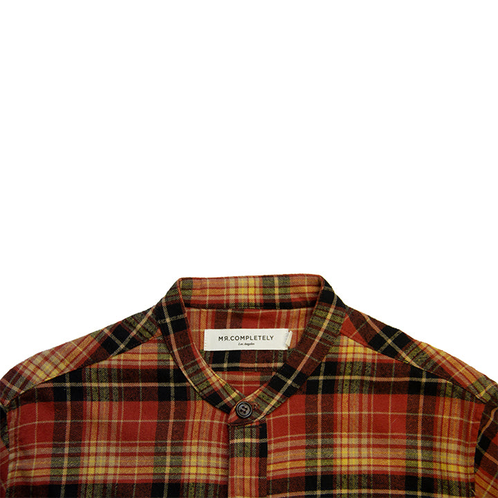 MR. COMPLETEY SS16 BANDED COLLAR FLANNEL