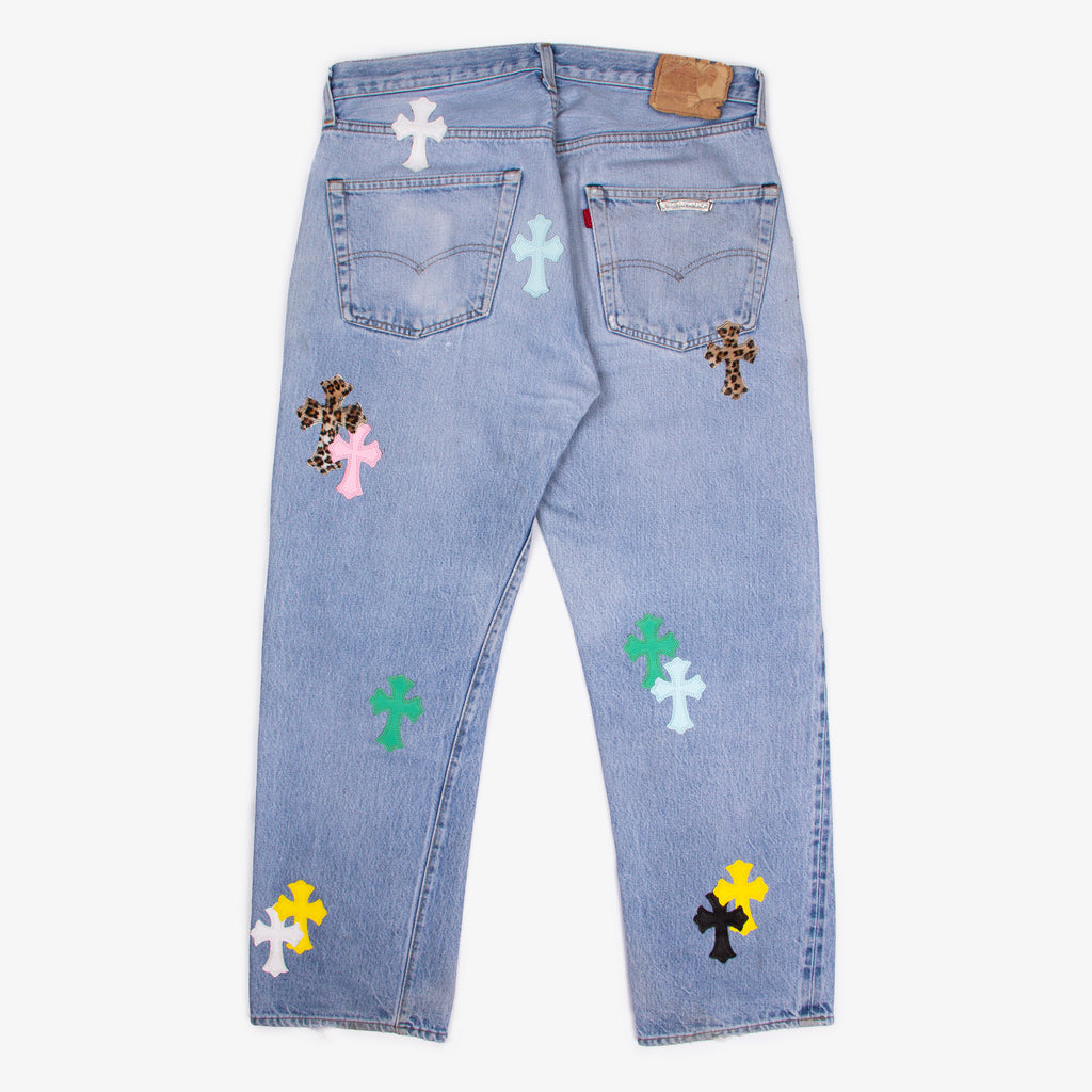 MULTI COLOR CROSS PATCH DENIM 1/1