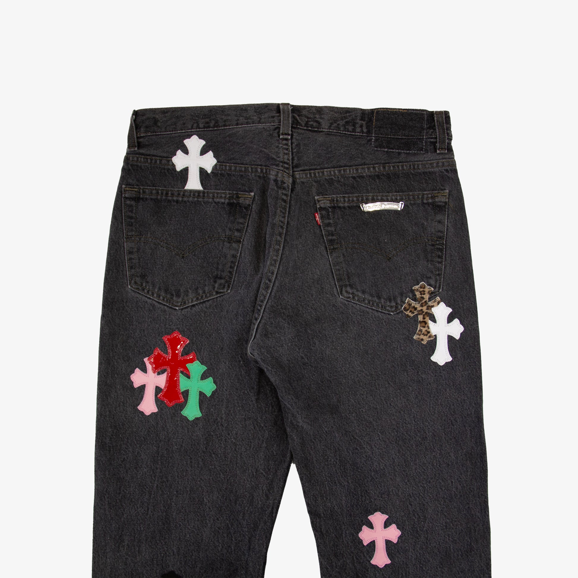 MULTI COLOR CROSS PATCH DENIM