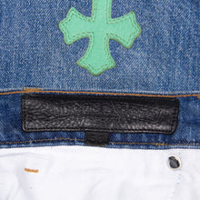 Load image into Gallery viewer, LA FLARE MINT CROSS PATCH DENIM