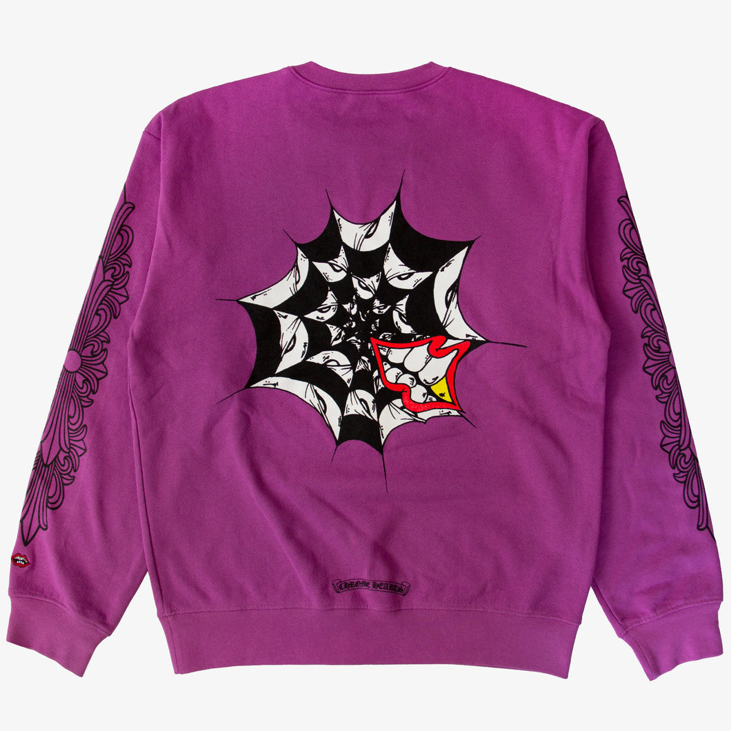 CHROME HEARTS MATTY BOY SPIDER WEB CREWNECK