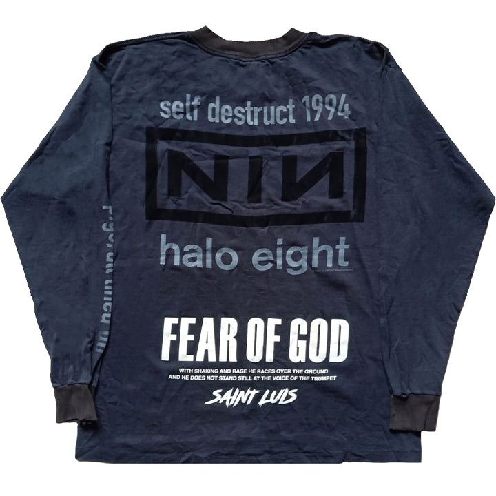 FEAR OF GOD 1994 NINE INCH NAILS SELF DESTRUCT LONG SLEEVE