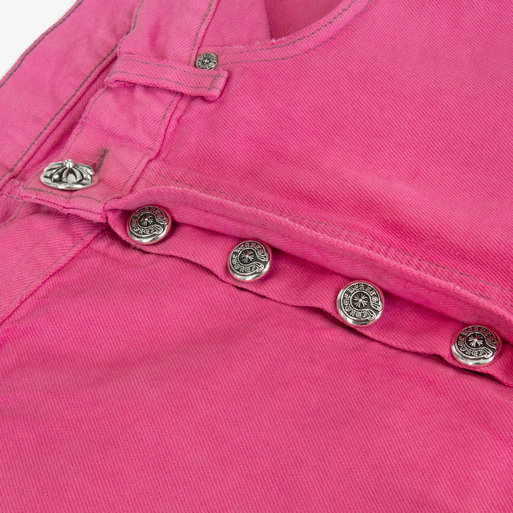 CHROME HEARTS SEX RECORDS PINK PATCH DENIM