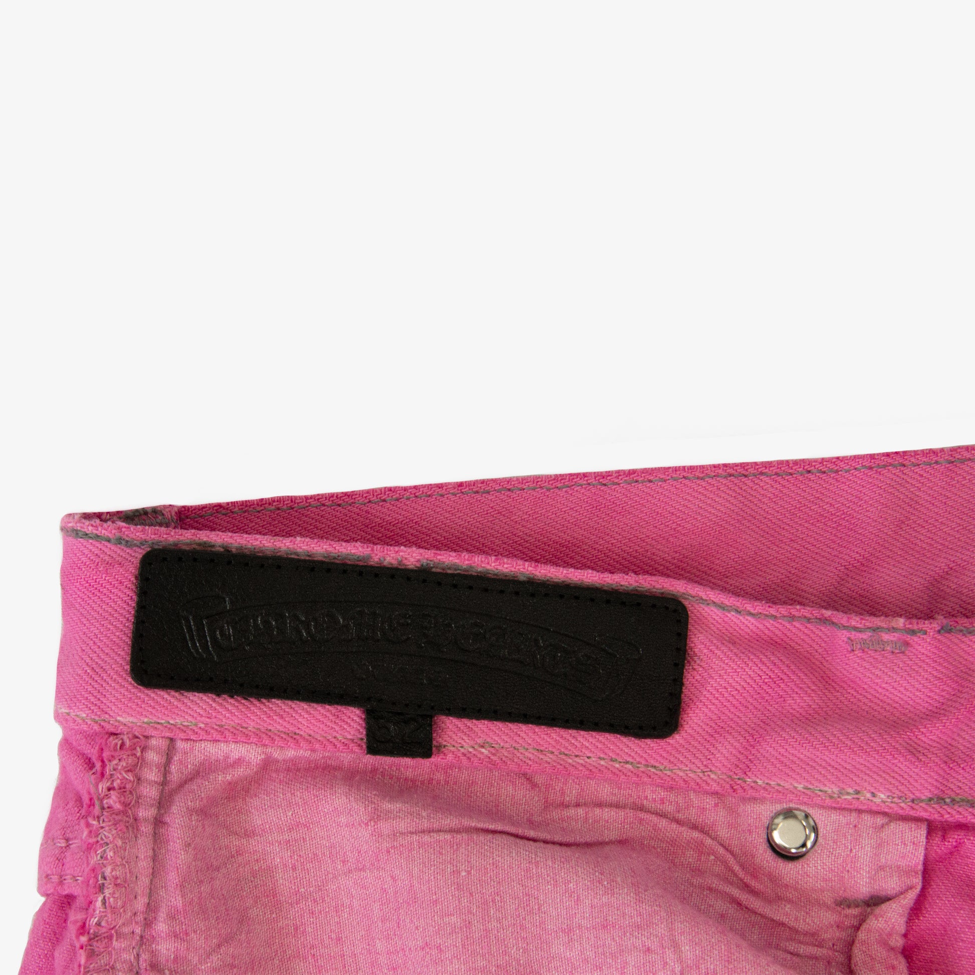 CHROME HEARTS SEX RECORDS PINK PATCH DENIM