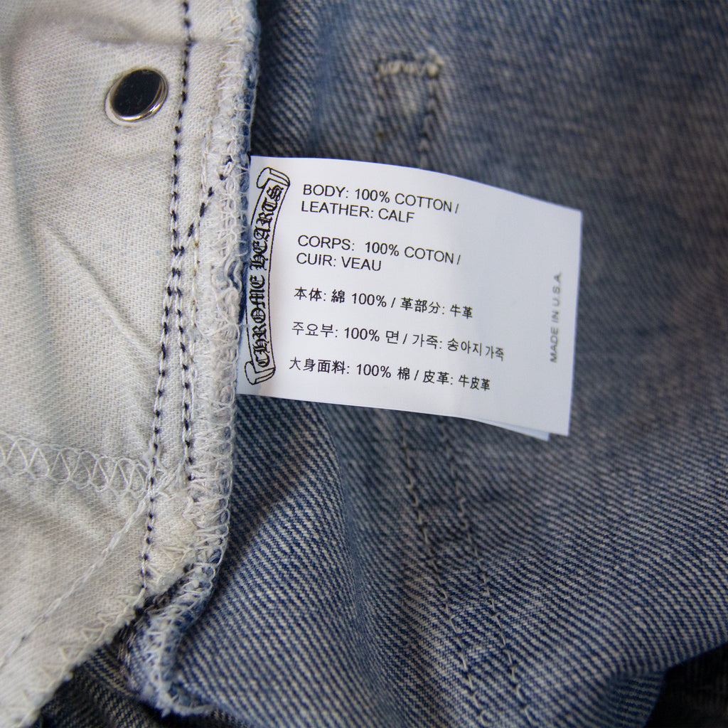 CHROME HEARTS PINK TRICOLOR PATCH DENIM