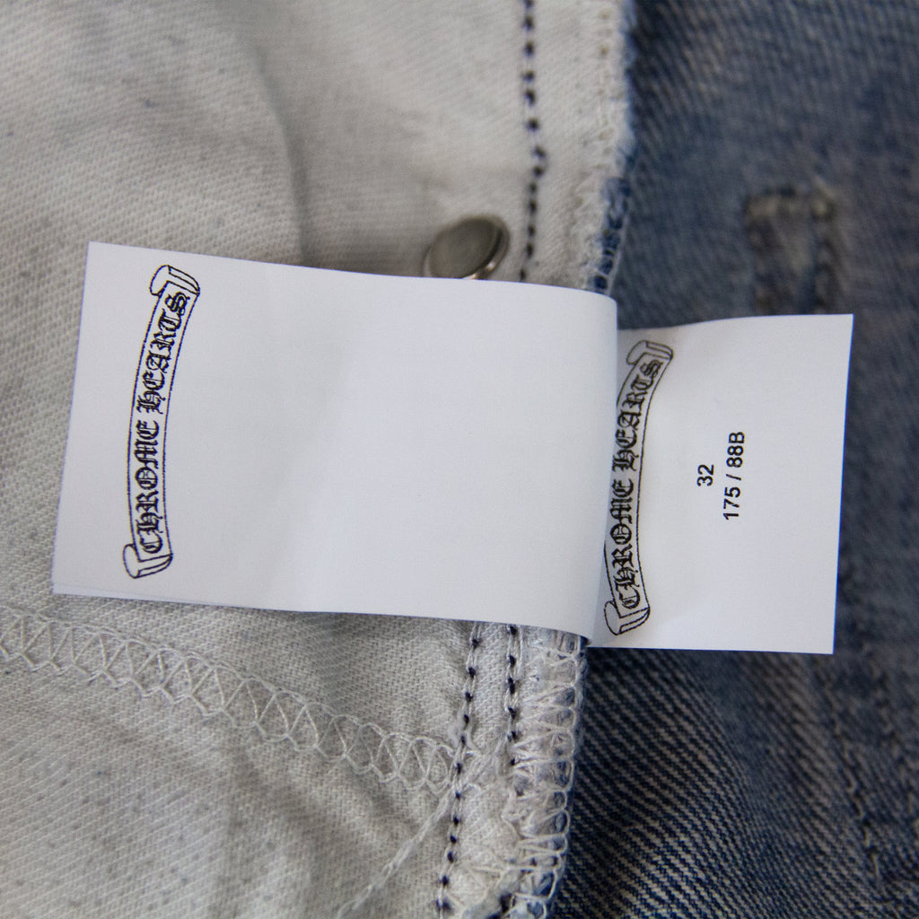 CHROME HEARTS PINK TRICOLOR PATCH DENIM