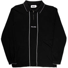 Load image into Gallery viewer, PALACE PIPED LONG SLEEVE QUARTER ZIP POLO