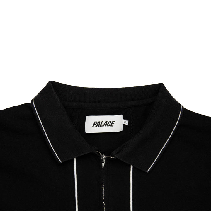 PALACE PIPED LONG SLEEVE QUARTER ZIP POLO