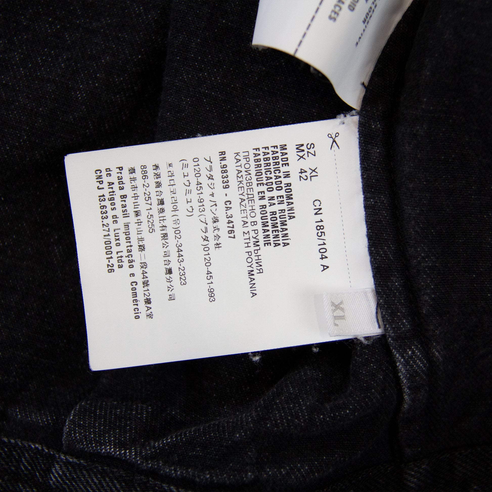 PRADA AW19 VINTAGE DENIM ZIP JACKET