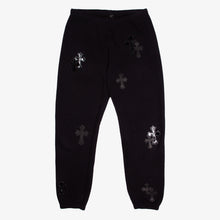 Load image into Gallery viewer, BLACK MIXED CROSS PATCH SWEATPANT